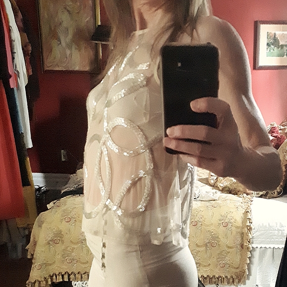 Sheer sequin camisole - Picture 3 of 7